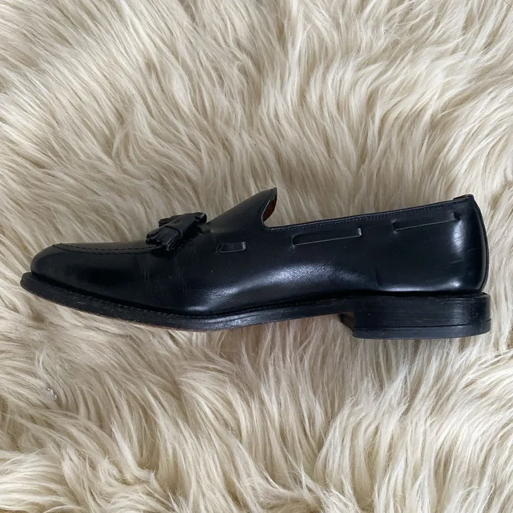Allen Edmonds Grayson Men's Black Leather Tassels Loafers Sz 9.5C - Like a New